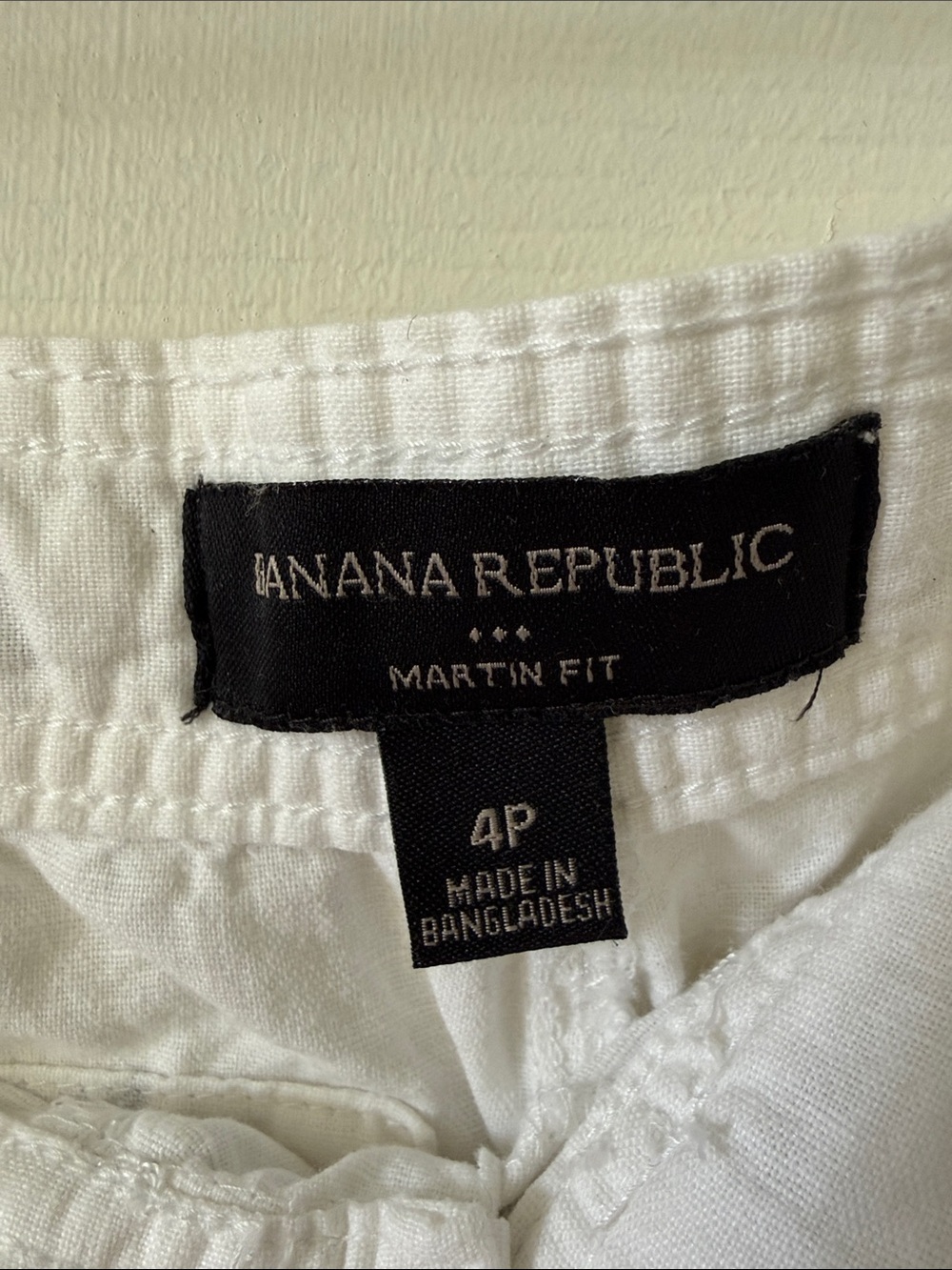 Banana Republic White Drawstring Linen-Blend Joggers - Picture 2 of 8